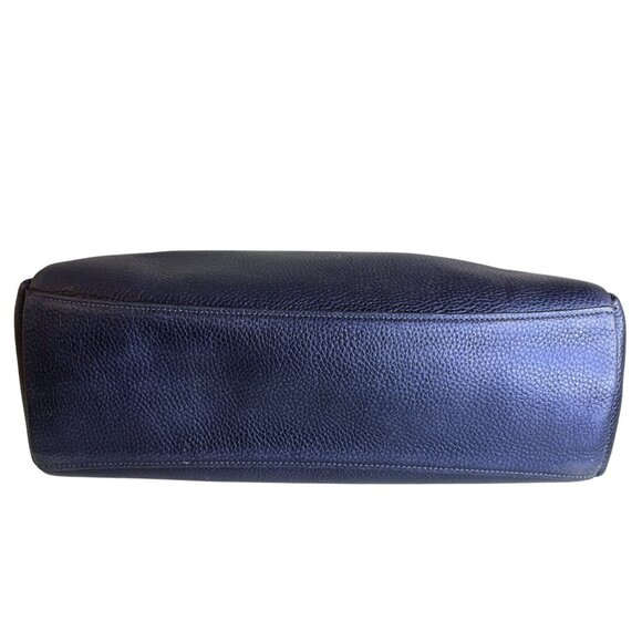 Coach Mia Pebbled Leather Shoulder Bag Metallic Blue Silver Hardware F29137 - Picture 7 of 11